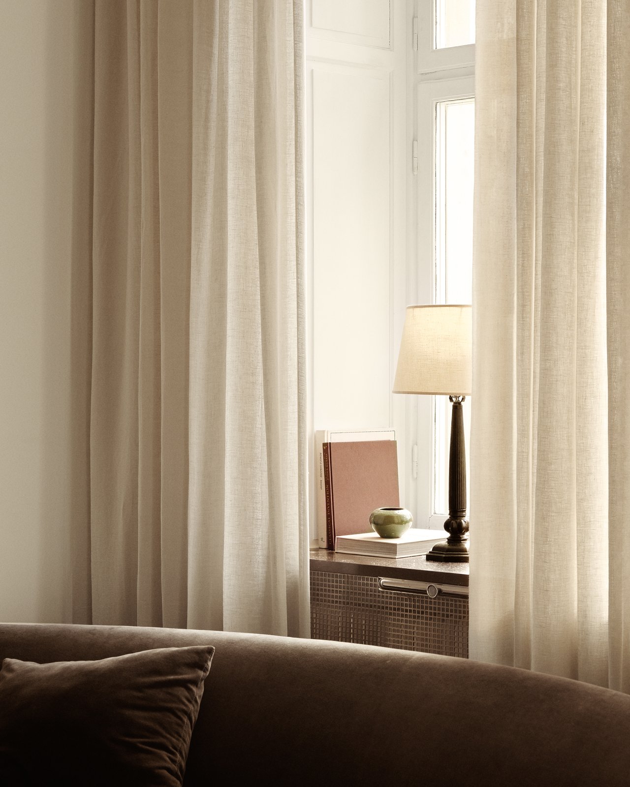 Nordic Knots, Linen Curtains, The Sheer Linen – Almond