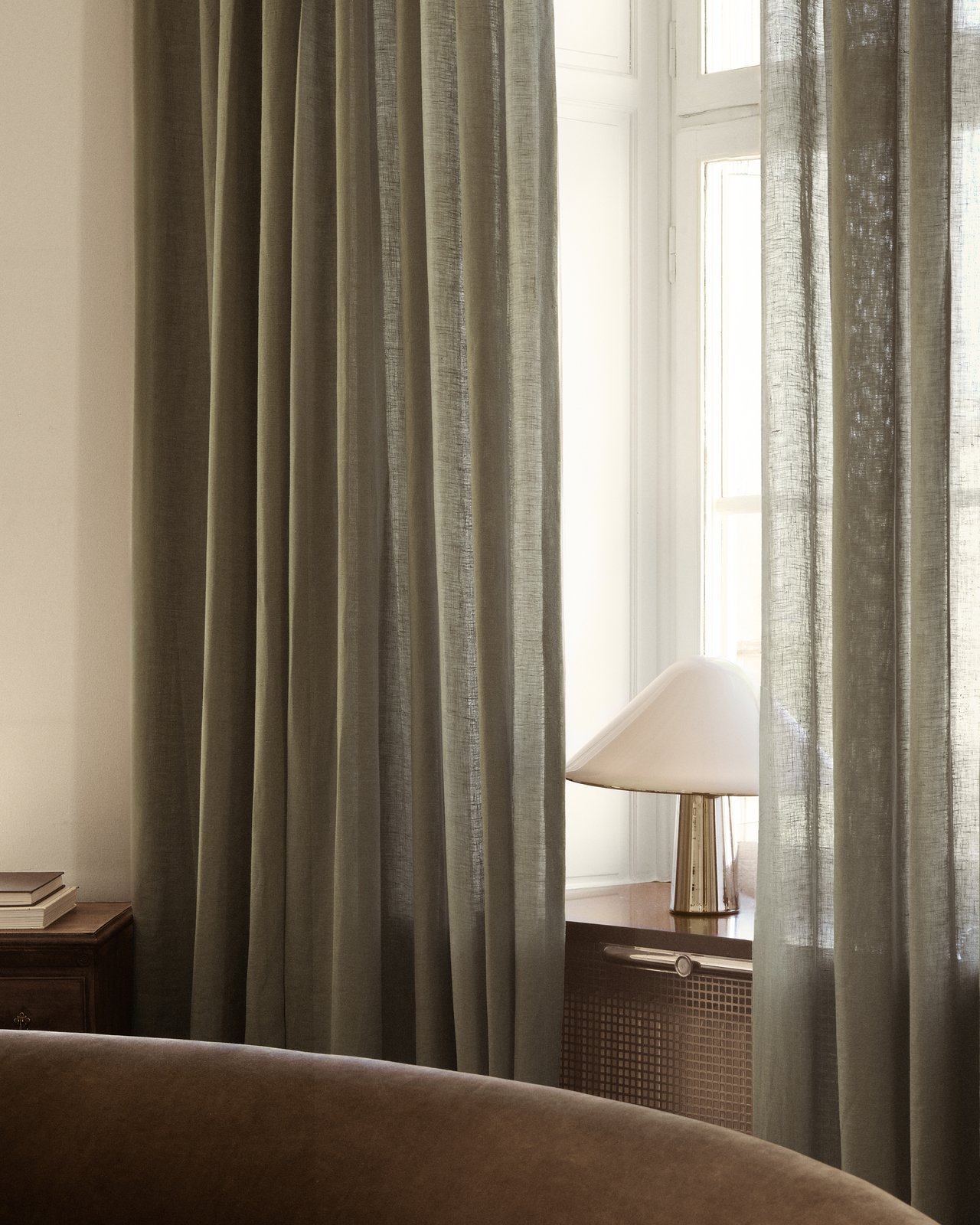 Nordic Knots, Linen Curtains, The Sheer Linen – Olive