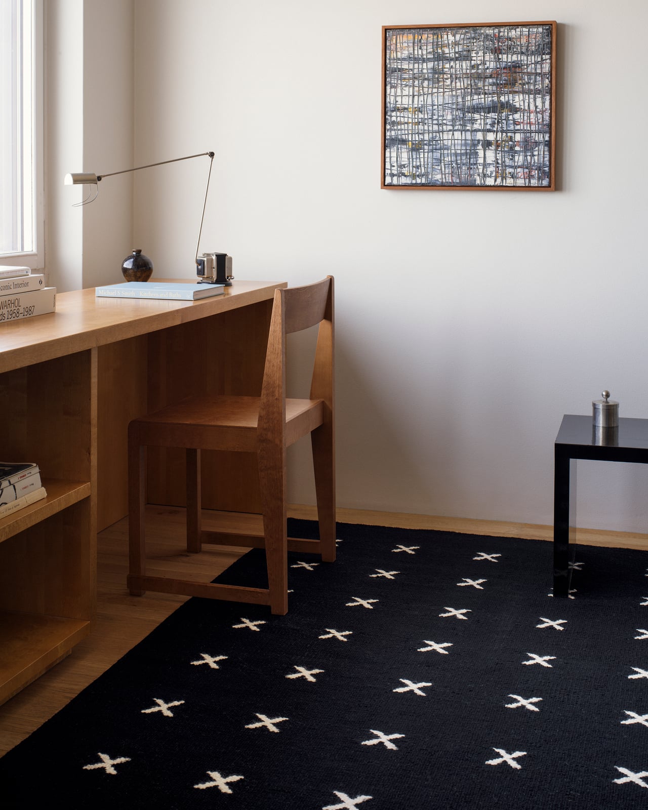 Cross – Black/Cream | Patterned Flatweave Rug | NORDIC KNOTS