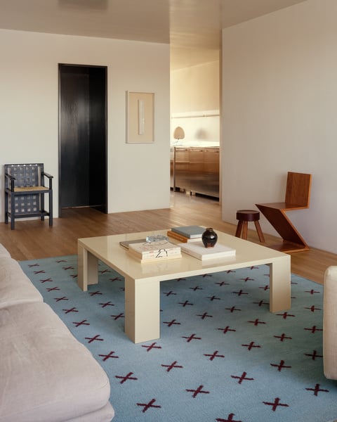 Cross – Blue/Burgundy | Patterned Flatweave Rug | NORDIC KNOTS