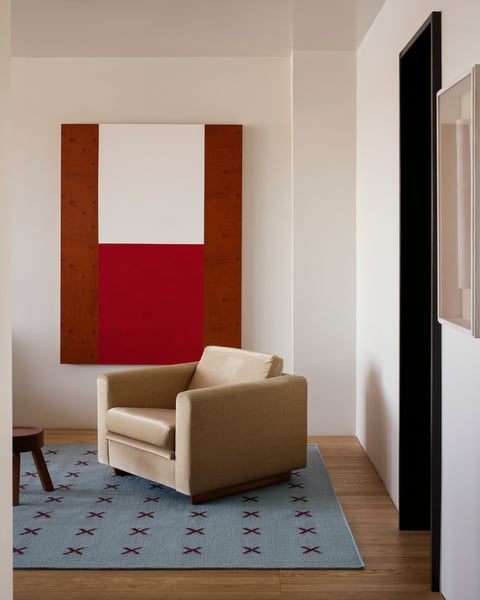 Cross – Blue/Burgundy | Patterned Flatweave Rug | NORDIC KNOTS