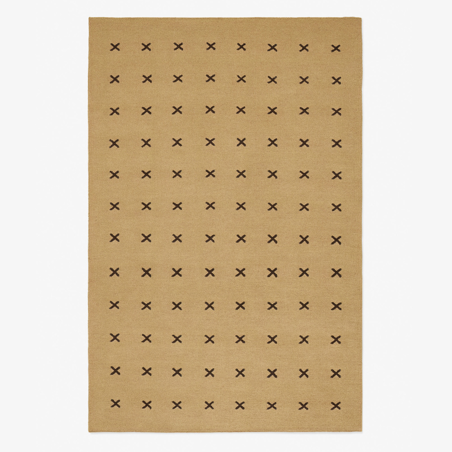 Cross – Mustard/Dark Brown by Nordic Knots