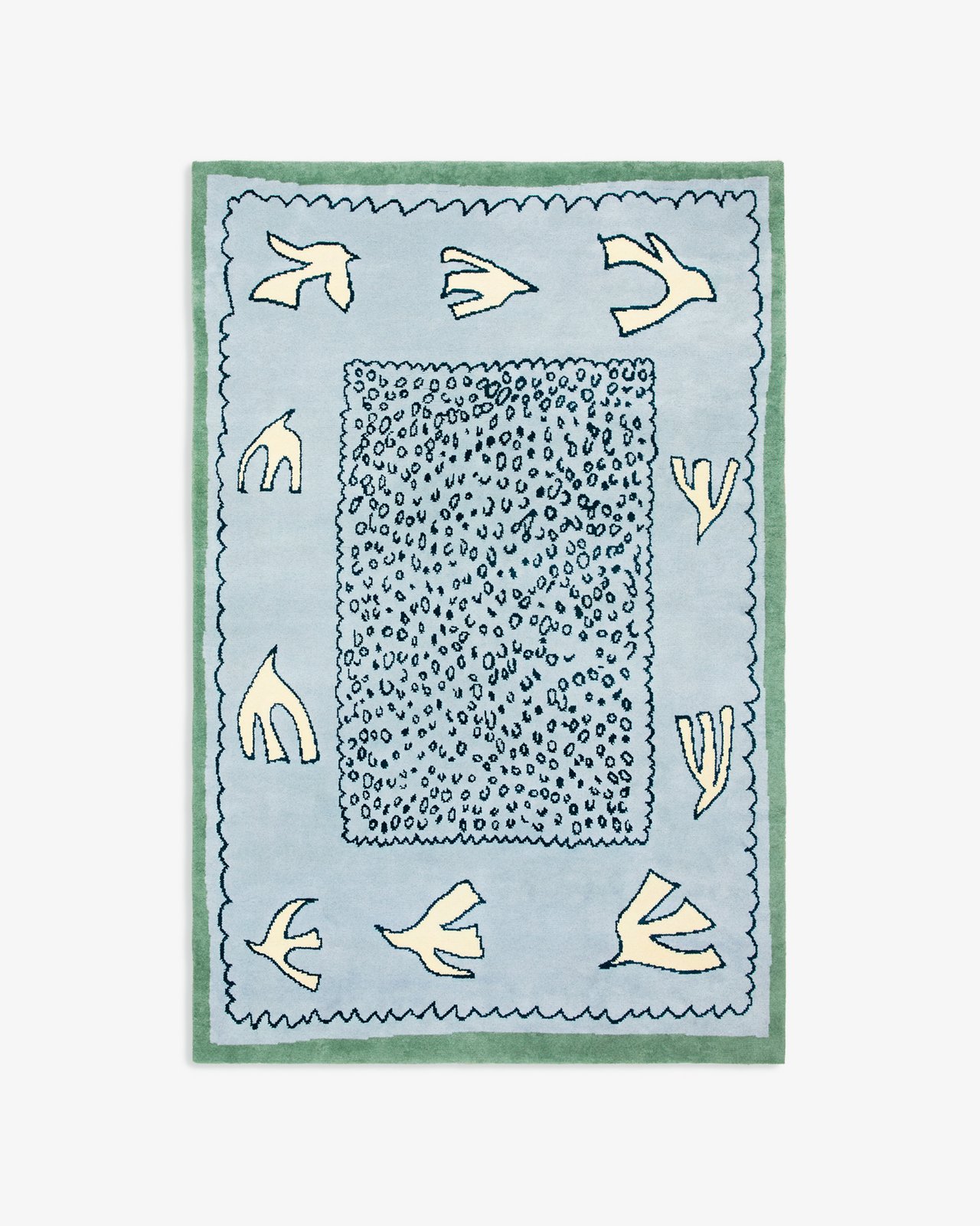 Nordic Knots, Wool Rugs, Columba – Blue