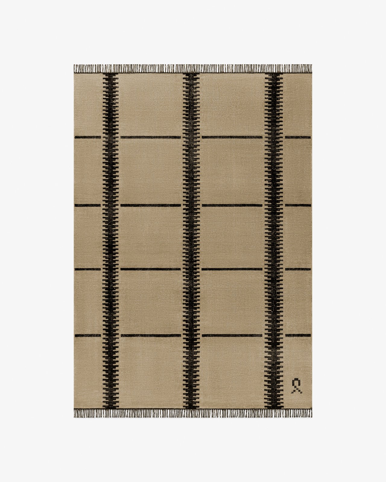 Nordic Knots, Wool Rugs, Elder 06 – Black