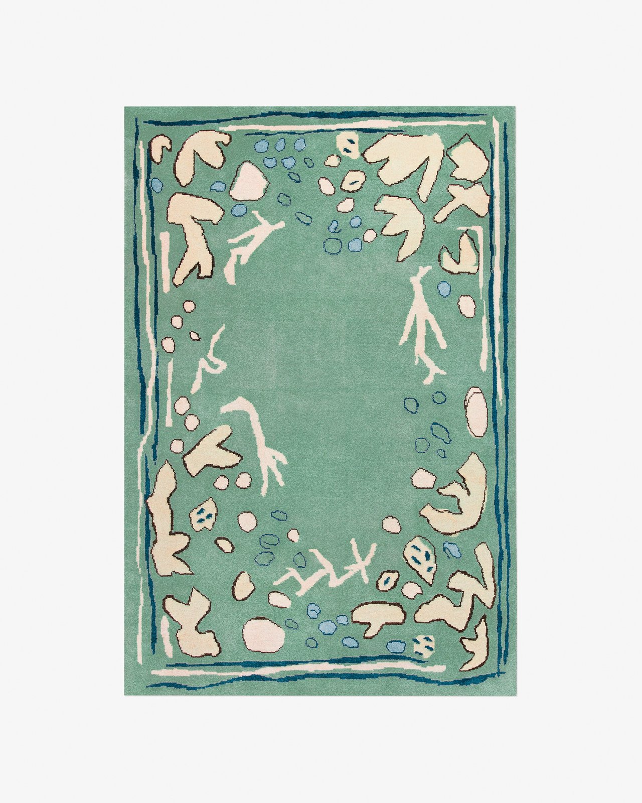 Nordic Knots, Wool Rugs, Giverny – Green