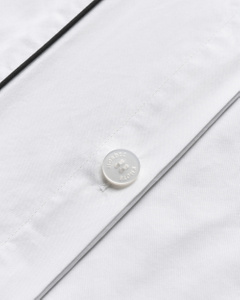 Percale Duvet Cover – Crisp White/Black