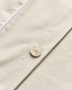 Percale Duvet Cover – Sand/White