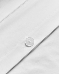 Percale Duvet Cover – Crisp White/White