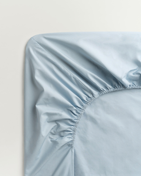 Nordic Knots Percale Fitted Sheet – Shirt Blue King