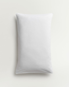 Percale Pillow Case – Crisp White/White