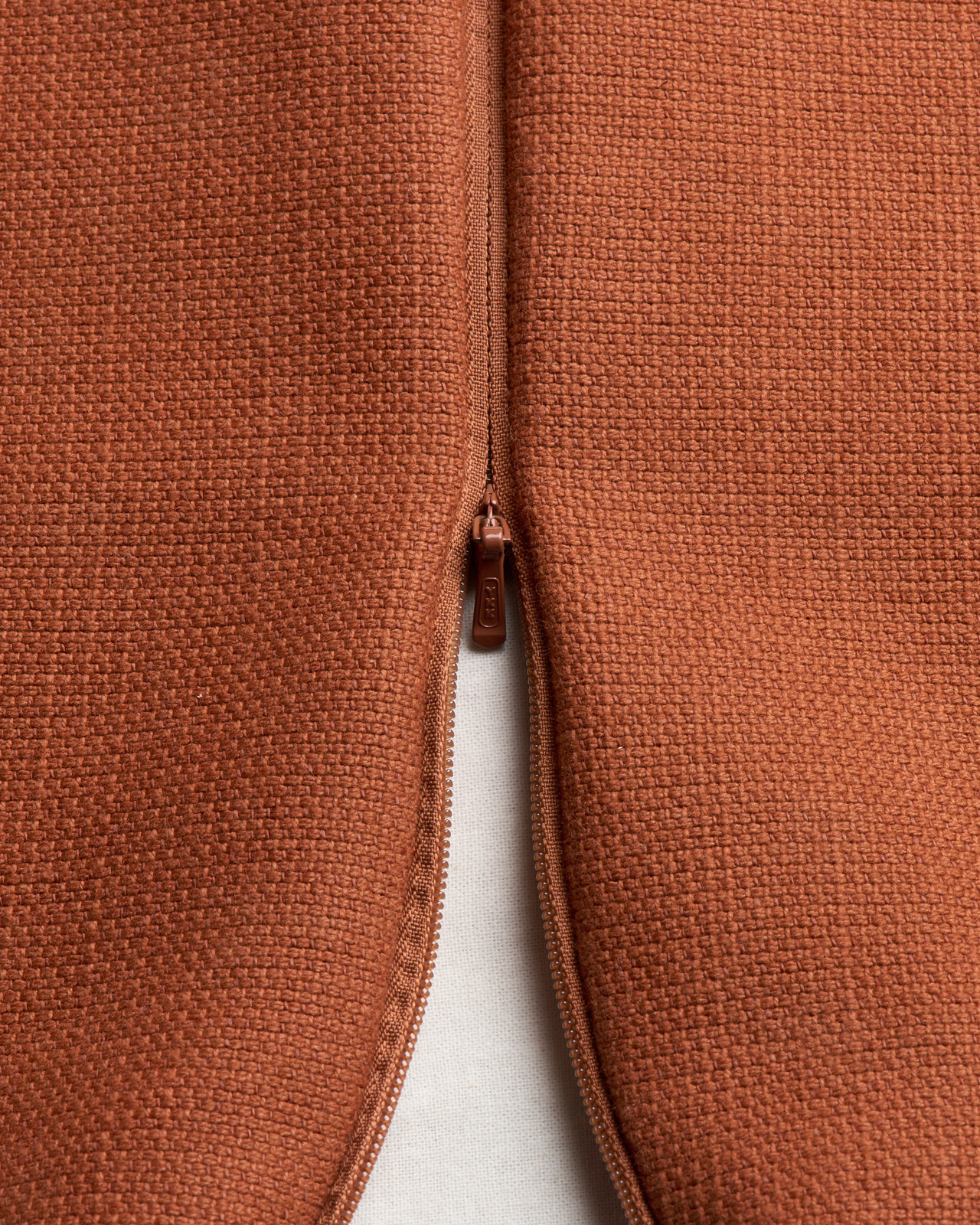 Nordic Knots, Cotton-Linen Decor, Crown Slip Cover – Burnt Red