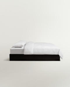 Percale Duvet Cover Set – Crisp White/White