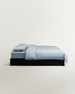 Percale Duvet Cover Set – Shirt Blue/Red